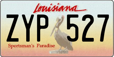 LA license plate ZYP527