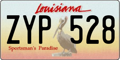 LA license plate ZYP528