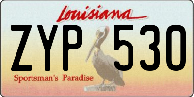 LA license plate ZYP530