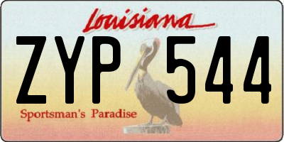 LA license plate ZYP544