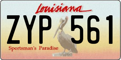 LA license plate ZYP561