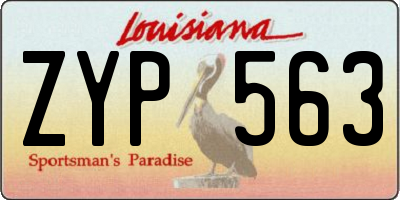 LA license plate ZYP563