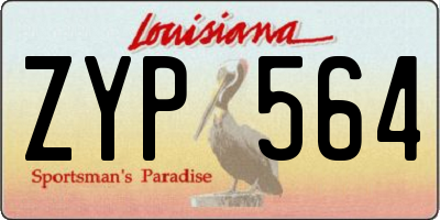 LA license plate ZYP564