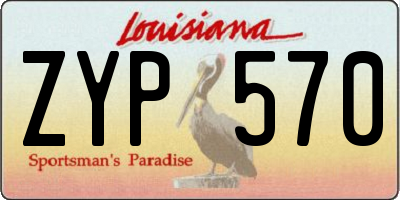 LA license plate ZYP570