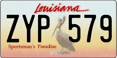 LA license plate ZYP579