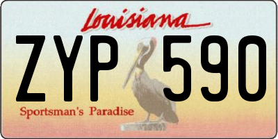 LA license plate ZYP590