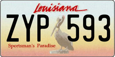 LA license plate ZYP593