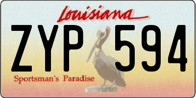 LA license plate ZYP594