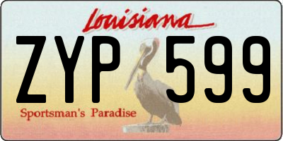 LA license plate ZYP599