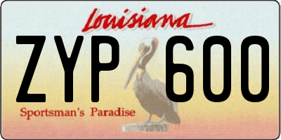 LA license plate ZYP600