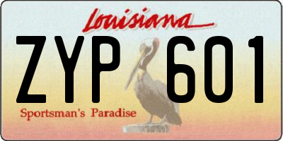 LA license plate ZYP601