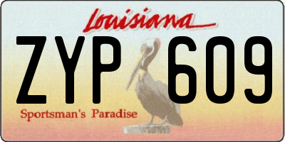 LA license plate ZYP609