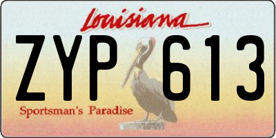 LA license plate ZYP613