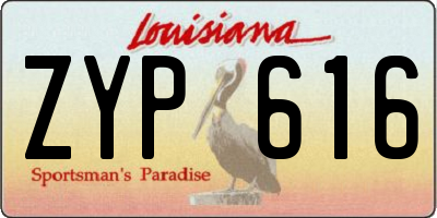 LA license plate ZYP616