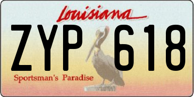 LA license plate ZYP618