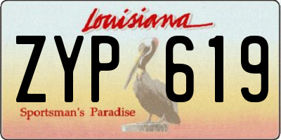 LA license plate ZYP619