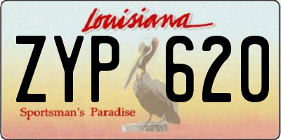 LA license plate ZYP620