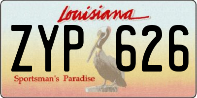 LA license plate ZYP626