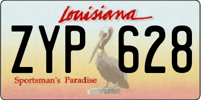 LA license plate ZYP628