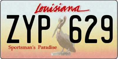 LA license plate ZYP629