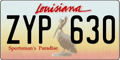 LA license plate ZYP630