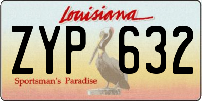 LA license plate ZYP632