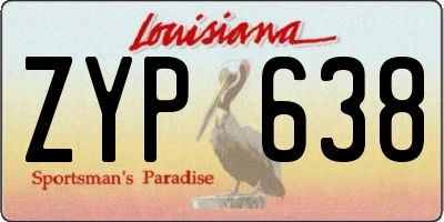 LA license plate ZYP638