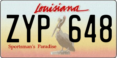 LA license plate ZYP648