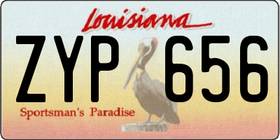 LA license plate ZYP656