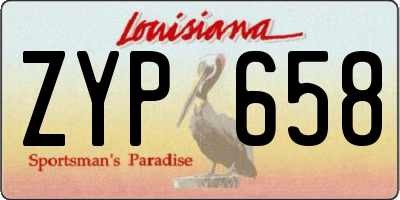 LA license plate ZYP658