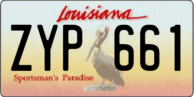 LA license plate ZYP661