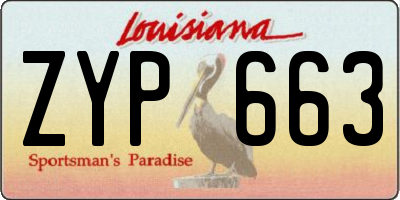 LA license plate ZYP663