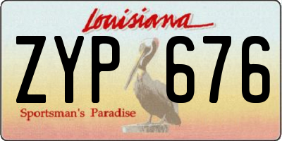 LA license plate ZYP676