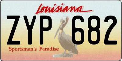 LA license plate ZYP682