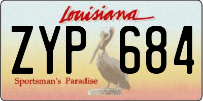 LA license plate ZYP684