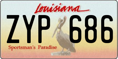 LA license plate ZYP686