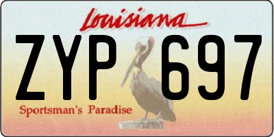 LA license plate ZYP697