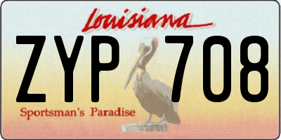 LA license plate ZYP708