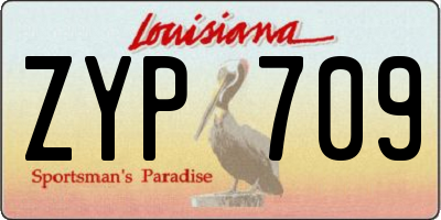 LA license plate ZYP709