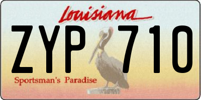 LA license plate ZYP710