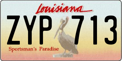 LA license plate ZYP713