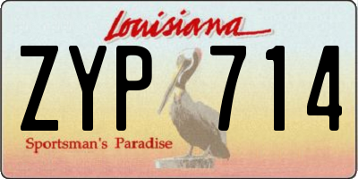 LA license plate ZYP714