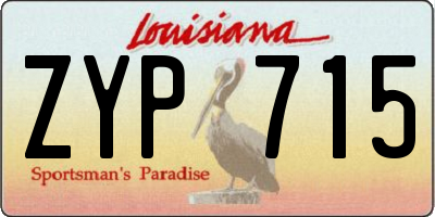 LA license plate ZYP715