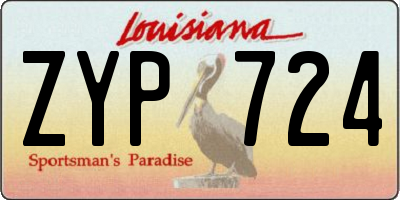 LA license plate ZYP724