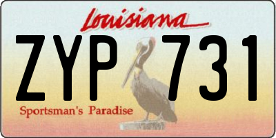 LA license plate ZYP731