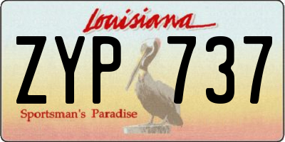 LA license plate ZYP737