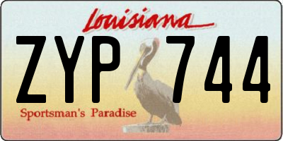LA license plate ZYP744