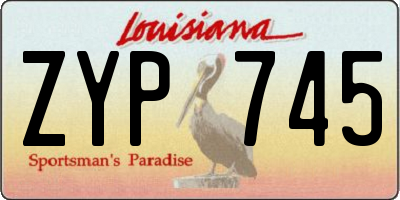 LA license plate ZYP745