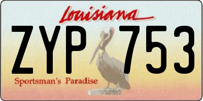 LA license plate ZYP753