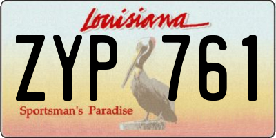 LA license plate ZYP761